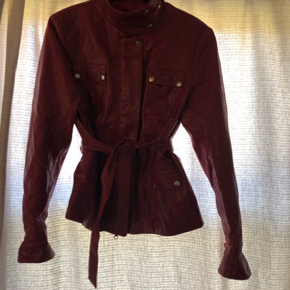 Red leather jacket - Picture 2 of 3